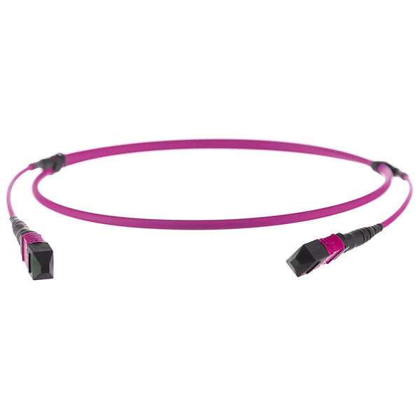 UK Made 12 Fibre OM4 Multimode B2ca,s1,d1,a1 MTP Elite Trunk Cable Male-Male Violet
