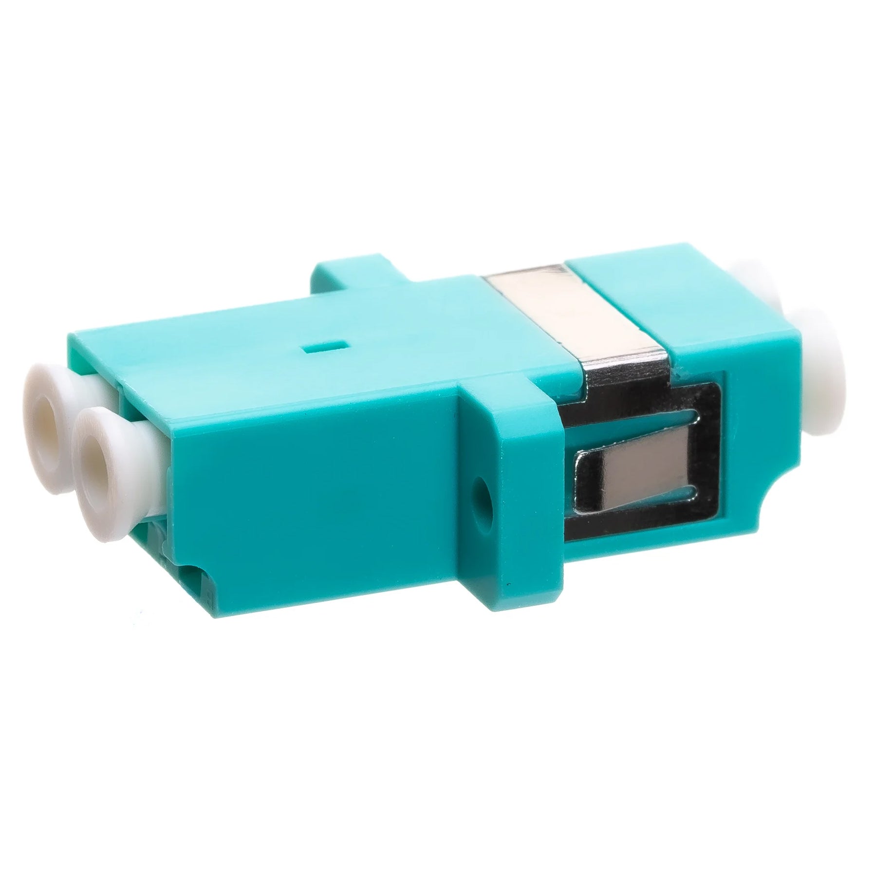 Multimode LC Duplex Adaptor Aqua