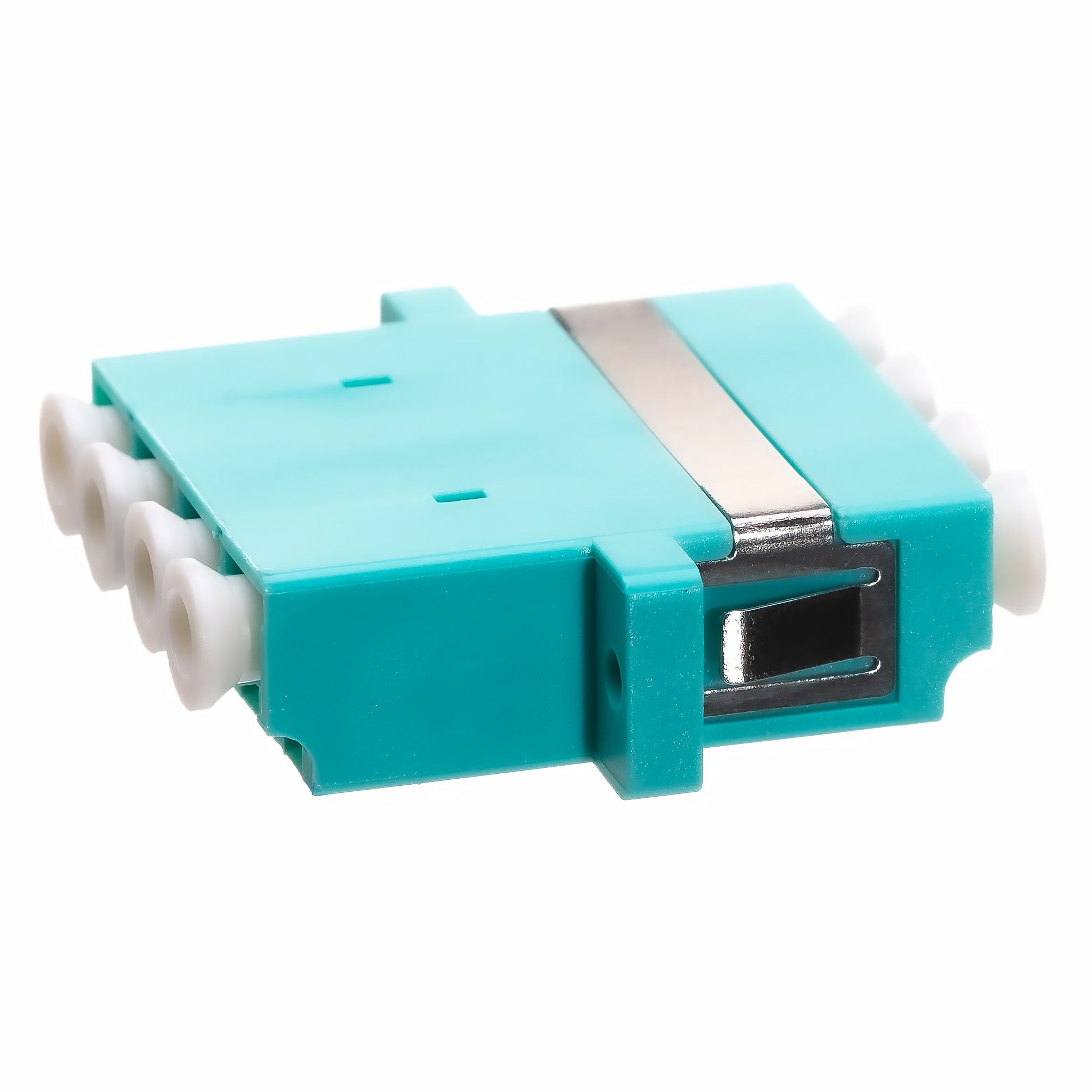 Multimode LC Quad Adaptor Aqua