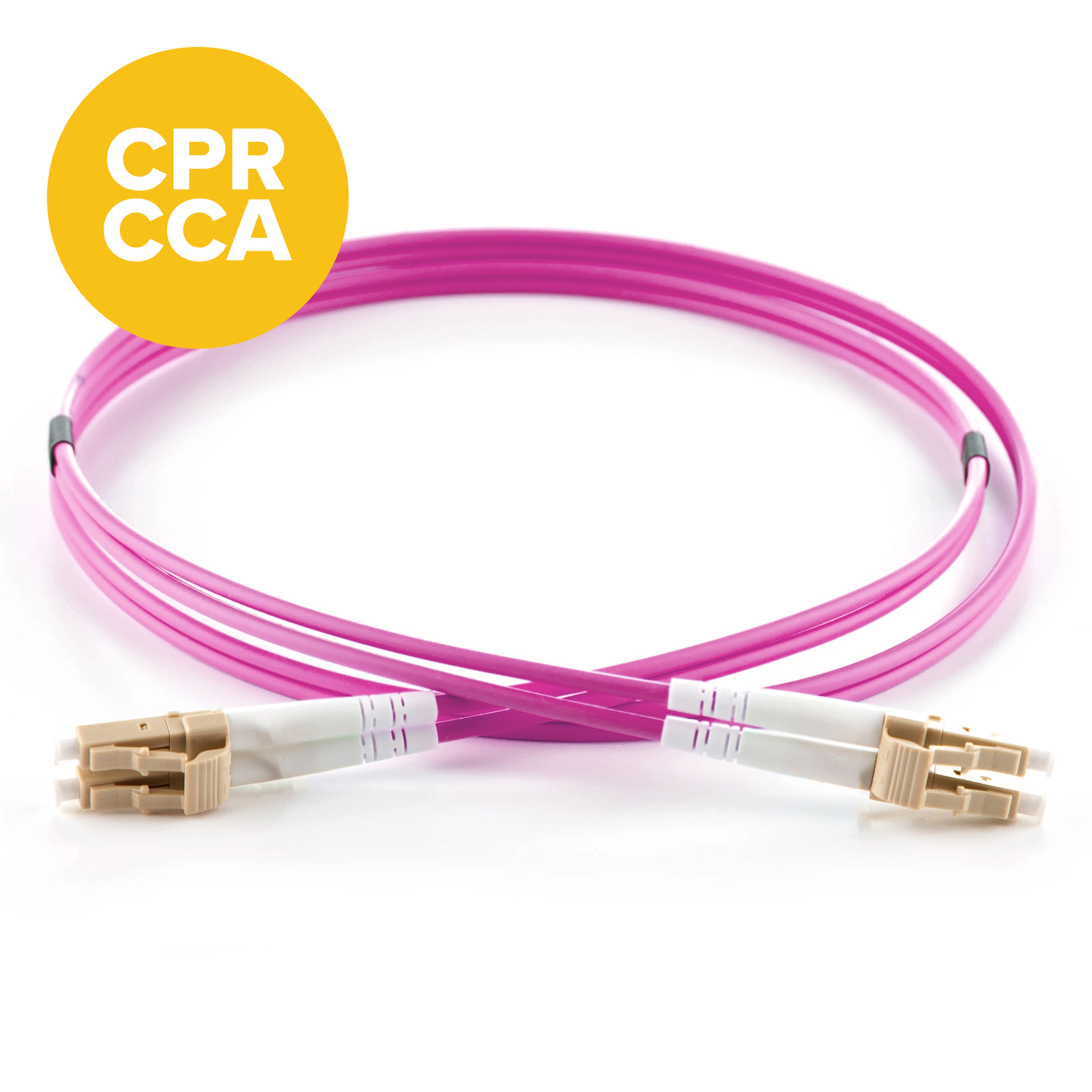 OM4 Multimode 50/125 Duplex LC-LC Cca-s1a,d0,a1 Fibre Optic Patch Lead