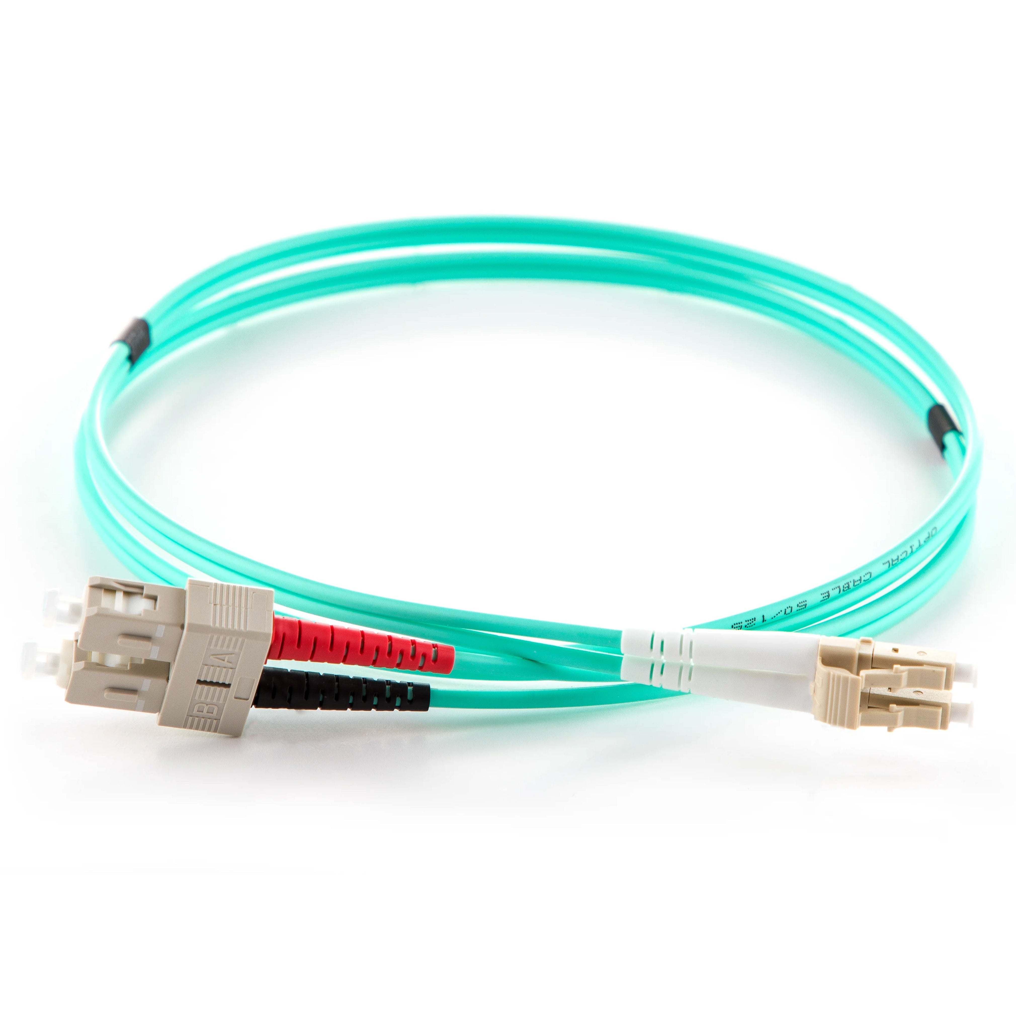 OM3 50/125 Multimode Duplex LC-SC LSZH Fibre Patch Lead