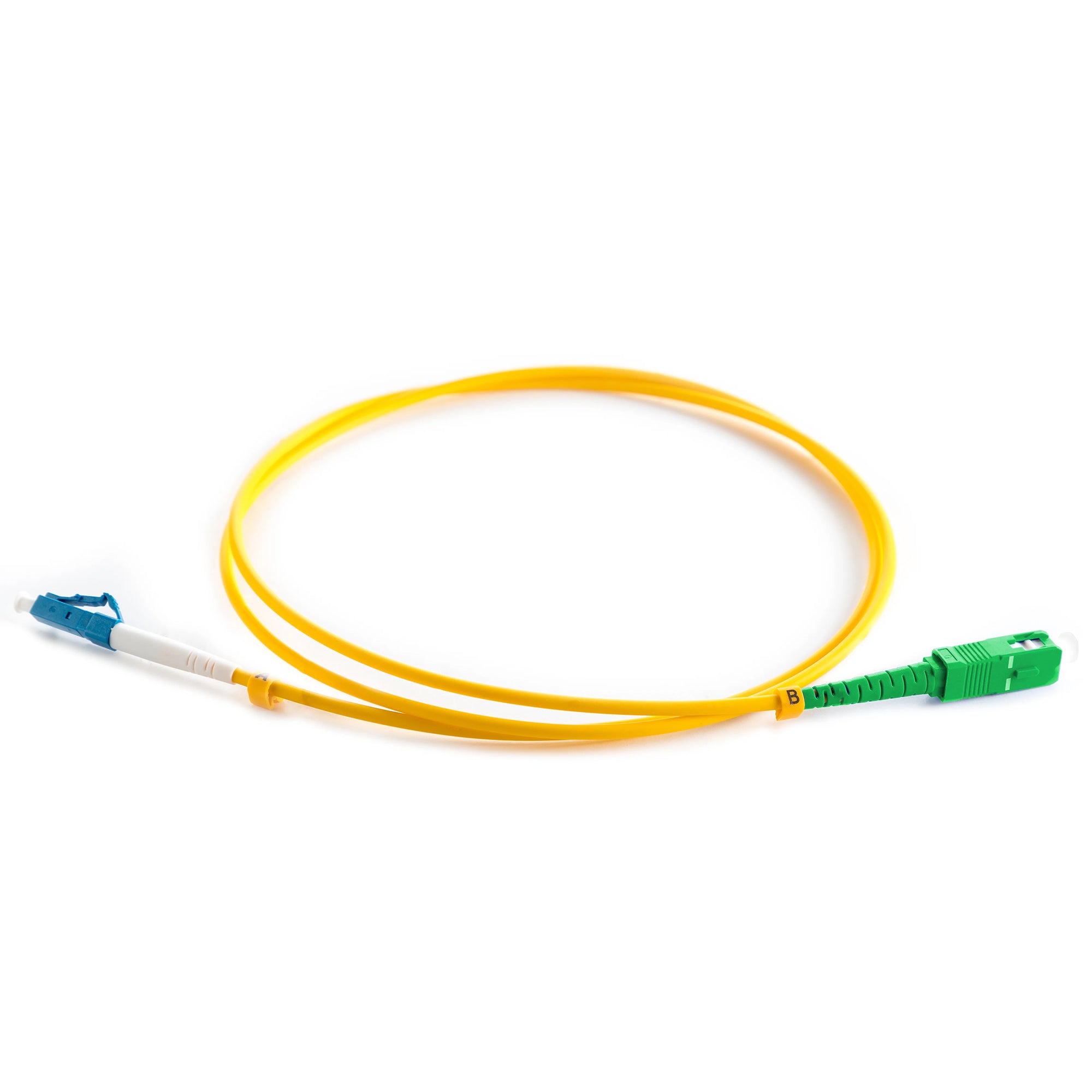 OS2 9/125 Singlemode Simplex LC-SC/APC LSZH Fibre Patch Lead