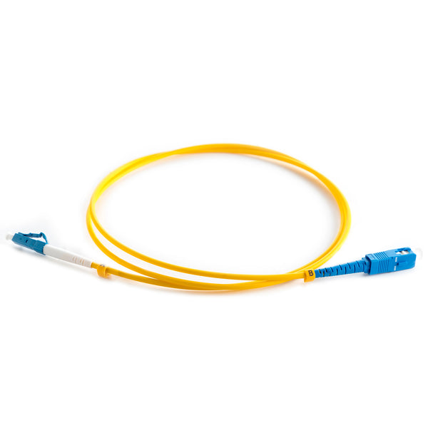 OS2 9/125 Singlemode Simplex LC-SC LSZH Fibre Patch Lead