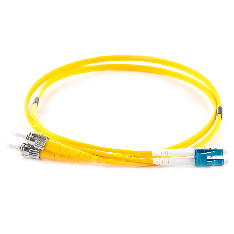 OS2 9/125 Singlemode Duplex LC-ST LSZH Fibre Patch Lead