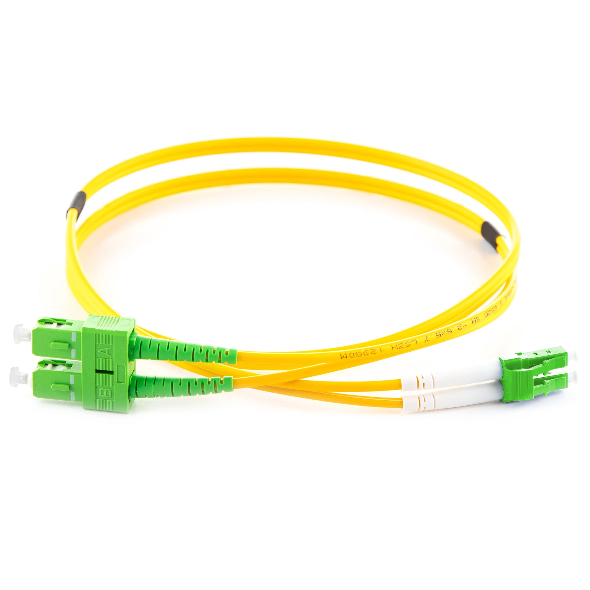 OS2 9/125 Singlemode Duplex LC/APC-SC/APC LSZH Fibre Patch Lead