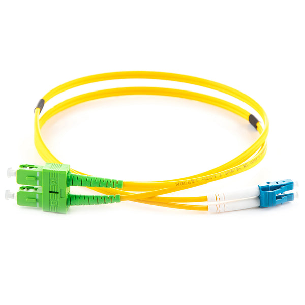 OS2 9/125 Singlemode Duplex SC/APC-LC LSZH Fibre Patch Lead