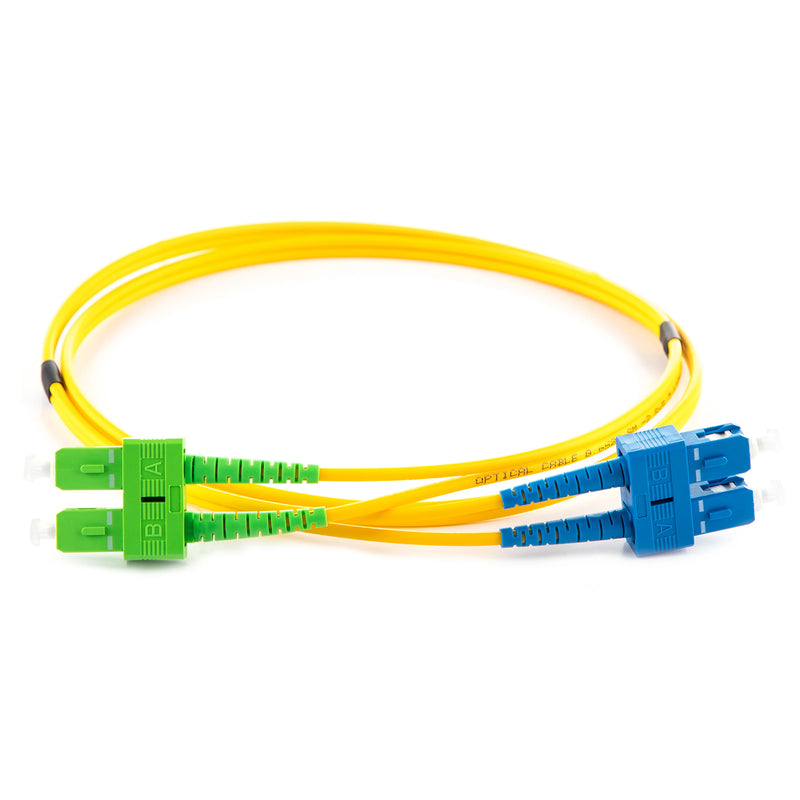 OS2 9/125 Singlemode Duplex SC/APC-SC LSZH Fibre Patch Lead