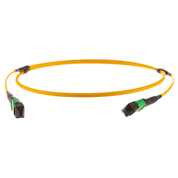 UK Made 24 Fibre OS2 Singlemode B2ca-s1,d1,a1 MTP Elite Trunk Cable Male-Male, Yellow