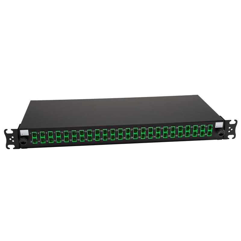 SC/APC Singlemode Duplex Sliding Rack Mount Fibre Optic Patch Panel 1U