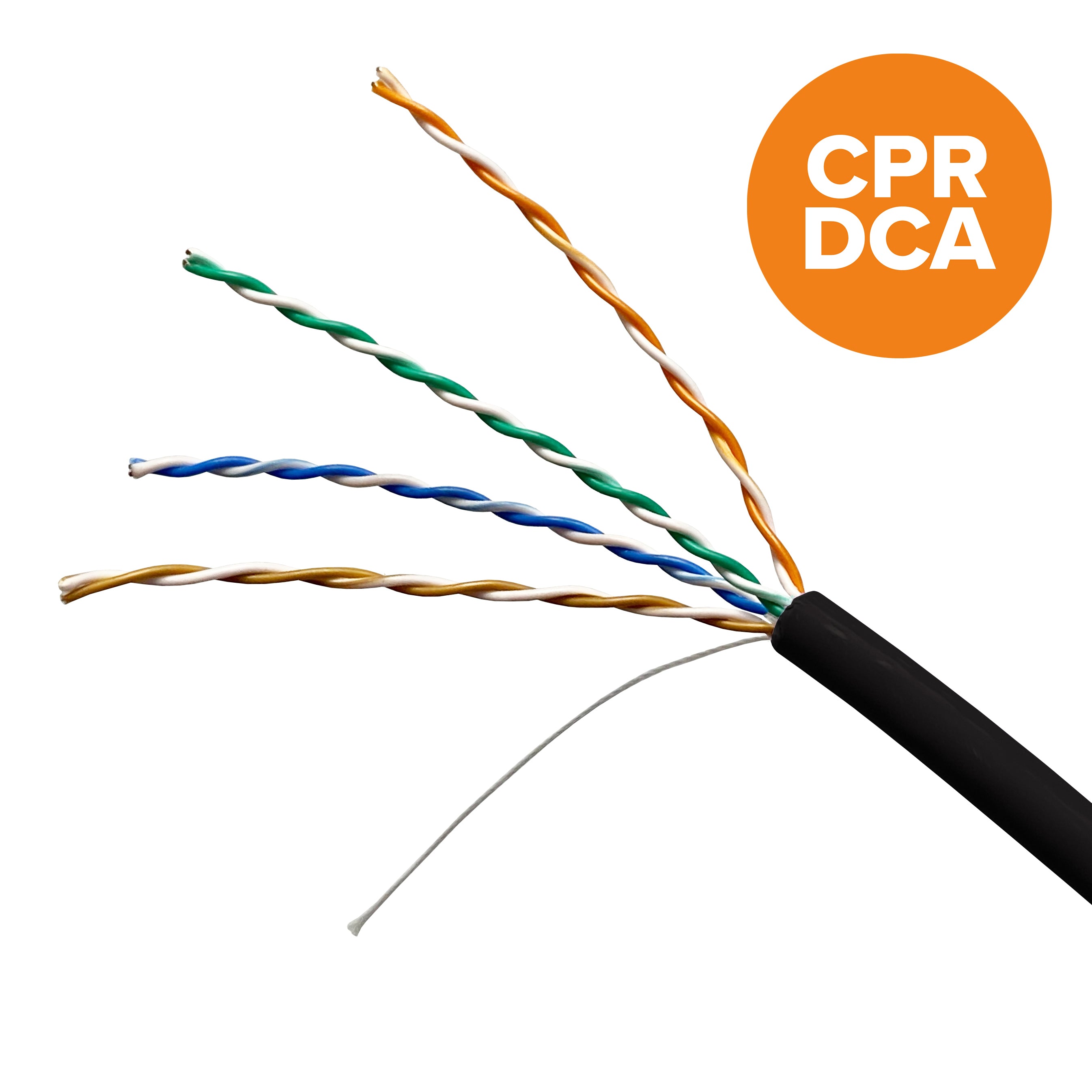 Black Cable Intelligence Cat5e 100MHz 4-Pair UTP LSZH Dca-s2,d2,a1 Solid Copper Cable 305m