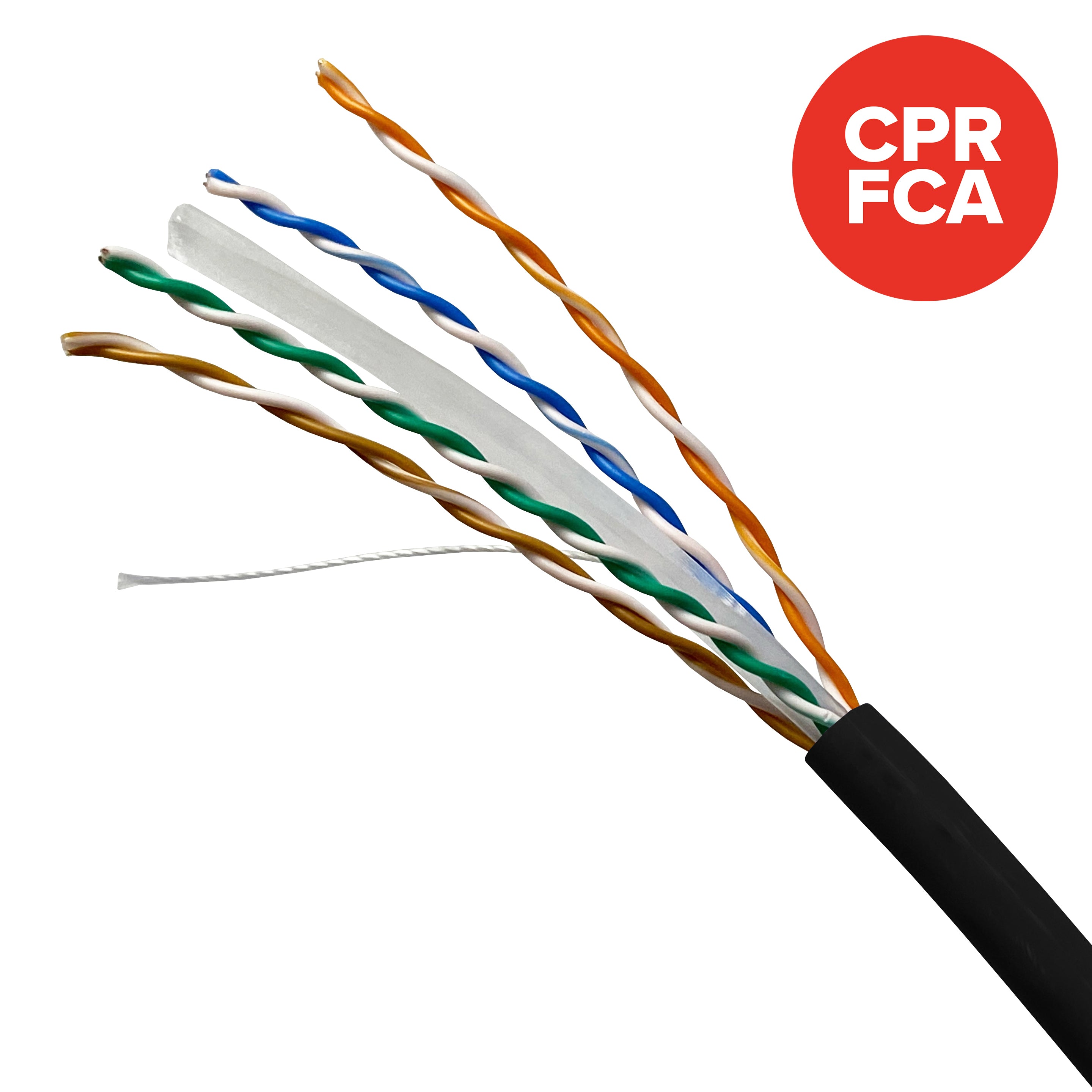 Black Cable Intelligence Cat6 250MHz 4-Pair UTP External PE Fca Solid Copper Cable 305m