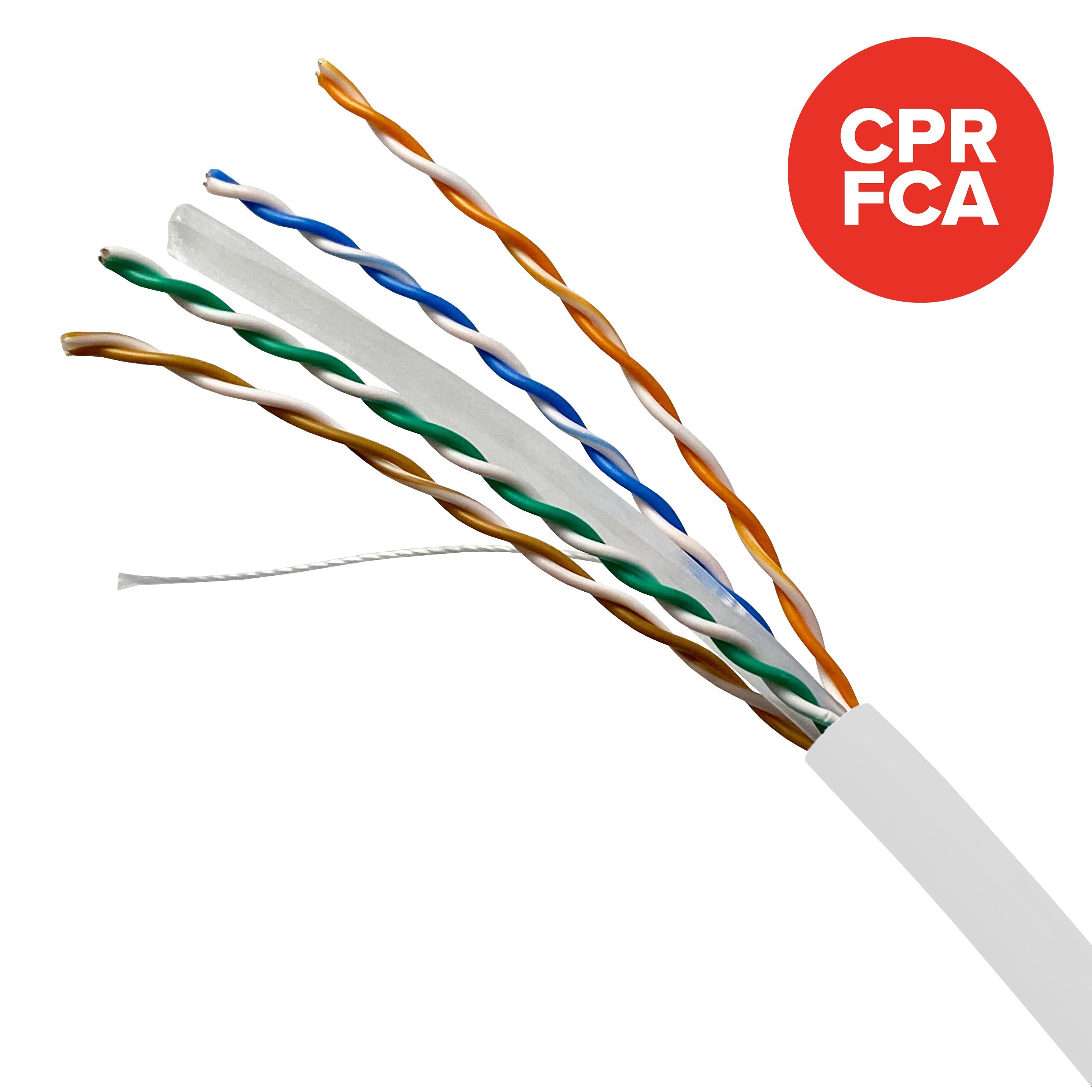 White Cable Intelligence Cat6 250MHz 4-Pair UTP External PE UV-Resistant Fca Solid Copper Cable 305m