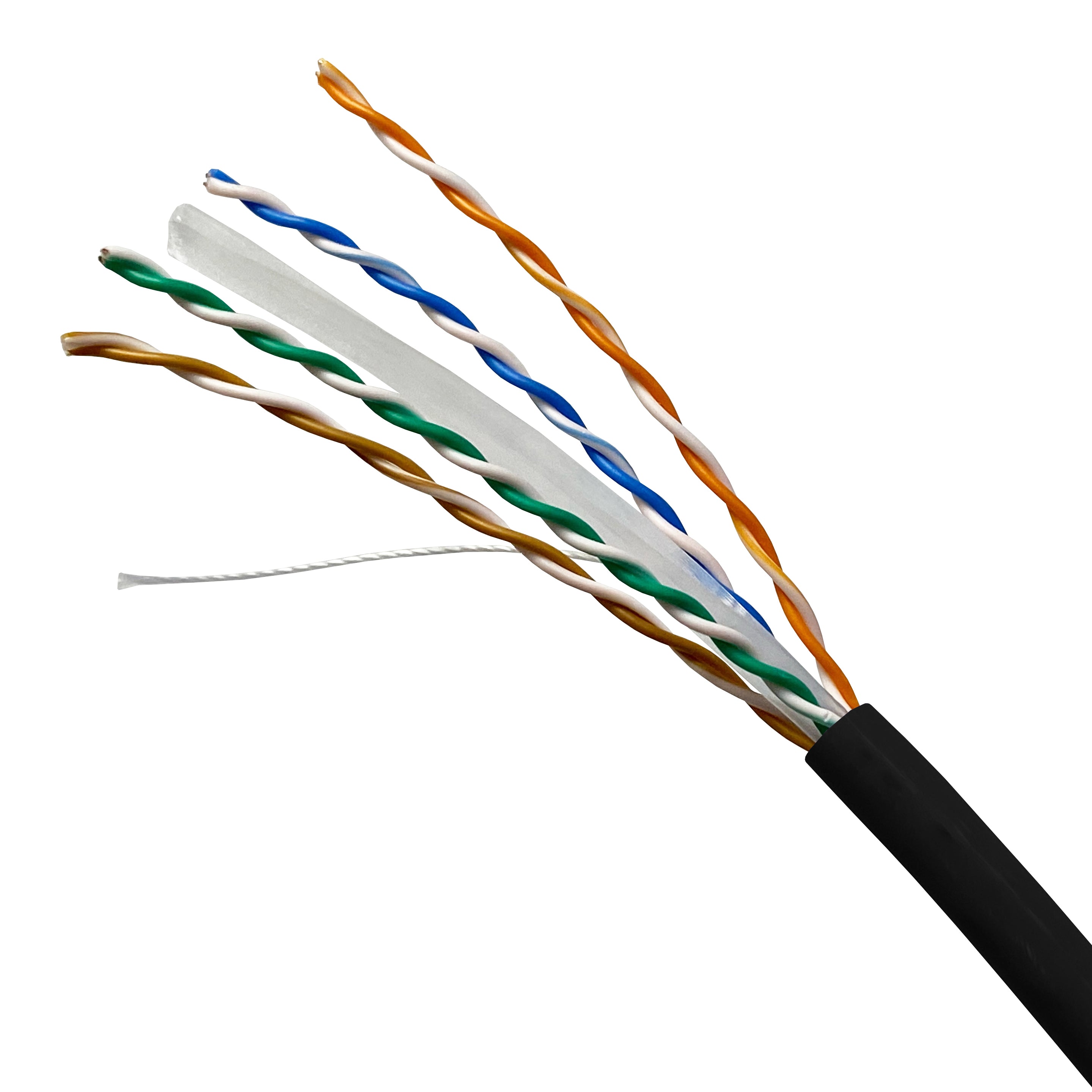 Black Cable Intelligence Cat6 250MHz 4-Pair UTP External PE Fca Solid Copper Cable 305m