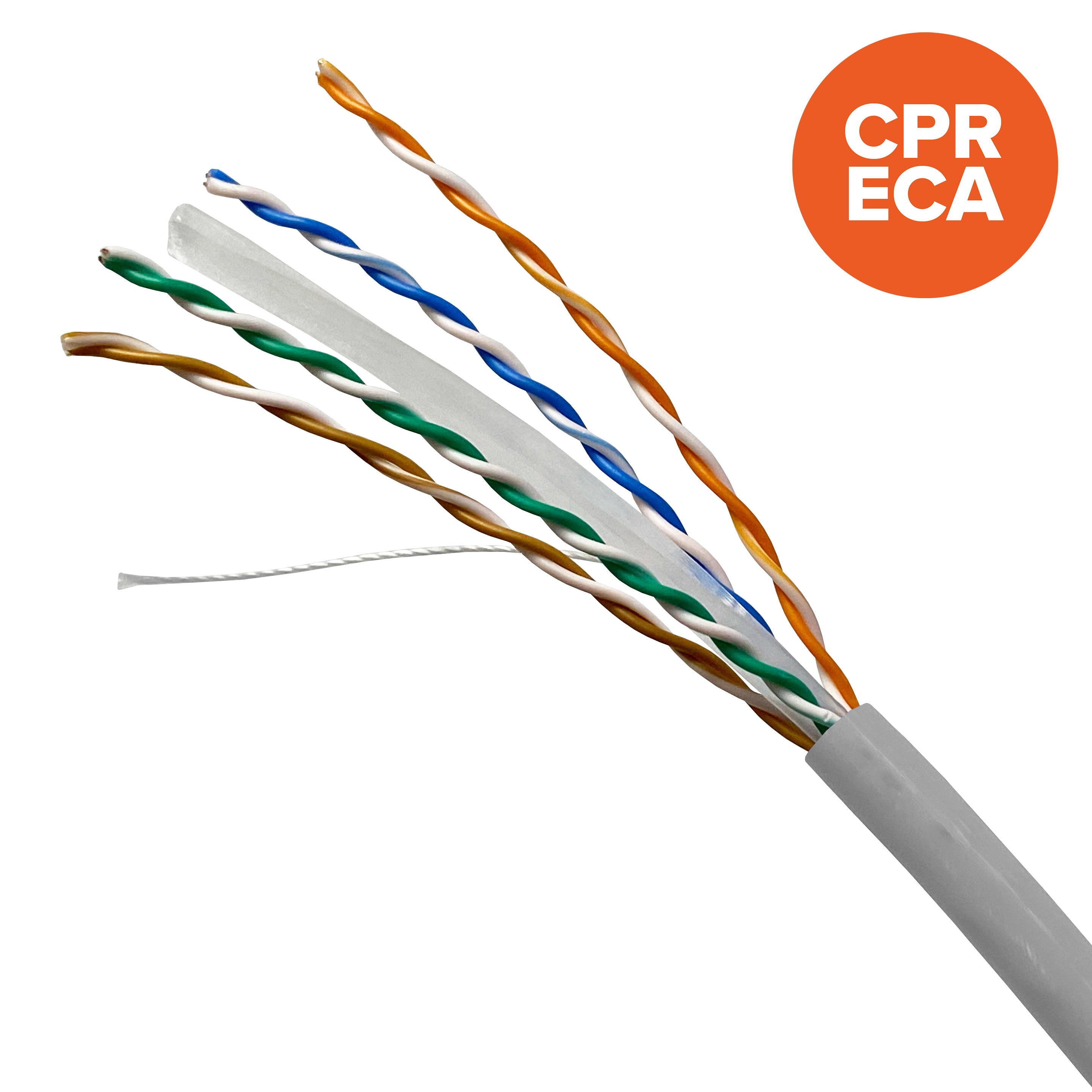 Eca Cable Grey Cable Intelligence Cat6 250MHz 4-Pair UTP PVC Eca Solid Copper Ca