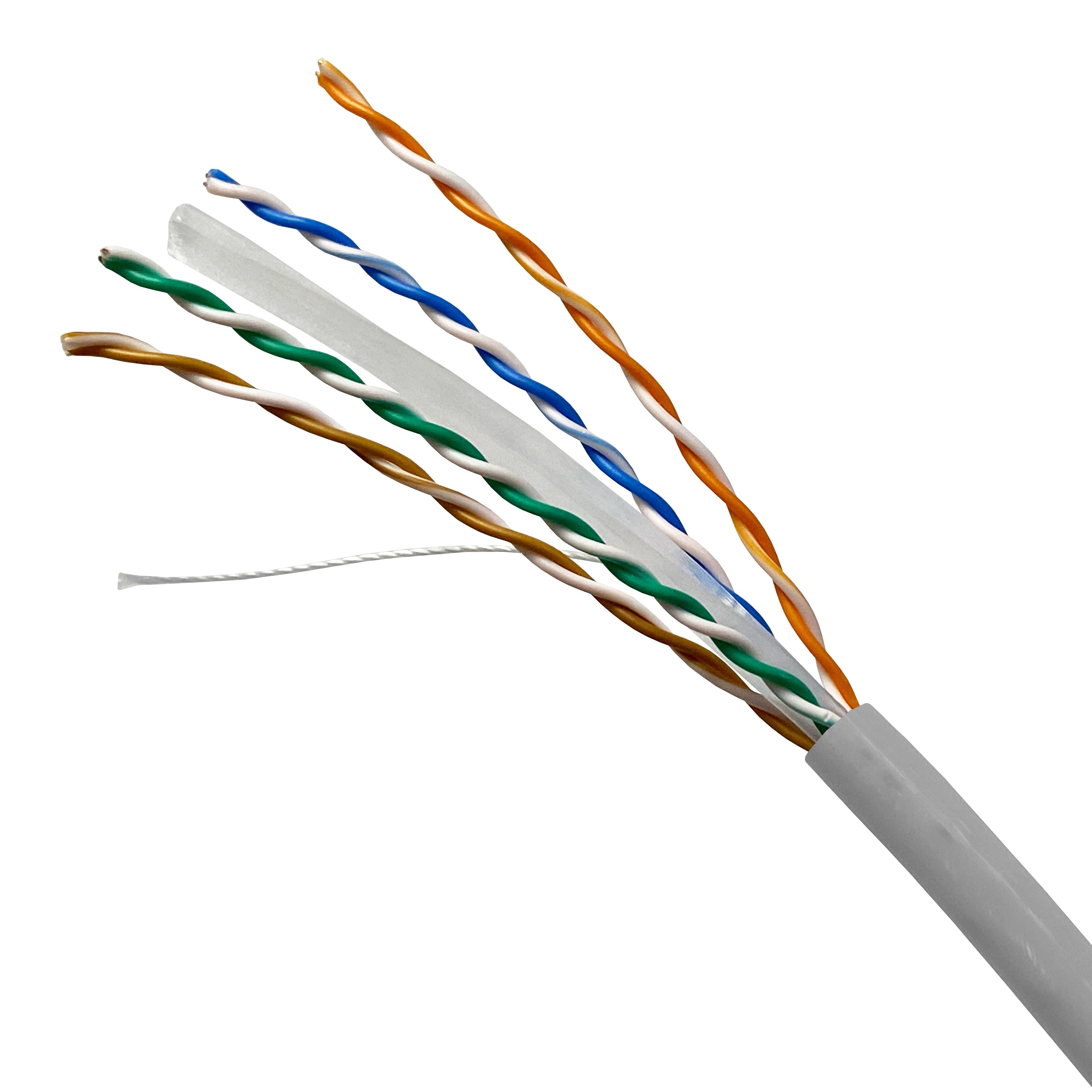 Grey Cable Intelligence Cat6 250MHz 4-Pair UTP PVC Eca Solid Copper Cable 100m