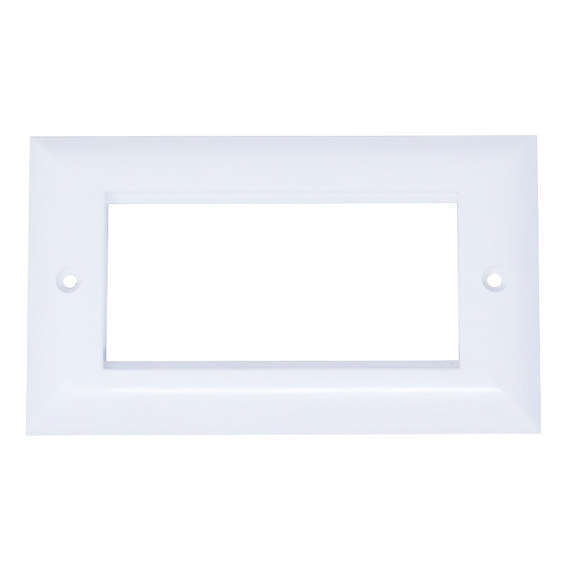 Connectix Double Gang Bevelled Face Plate White