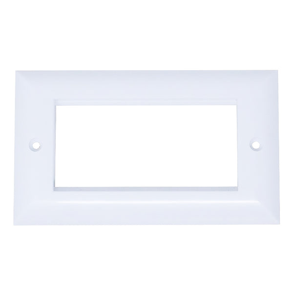 Connectix Double Gang Bevelled Face Plate White