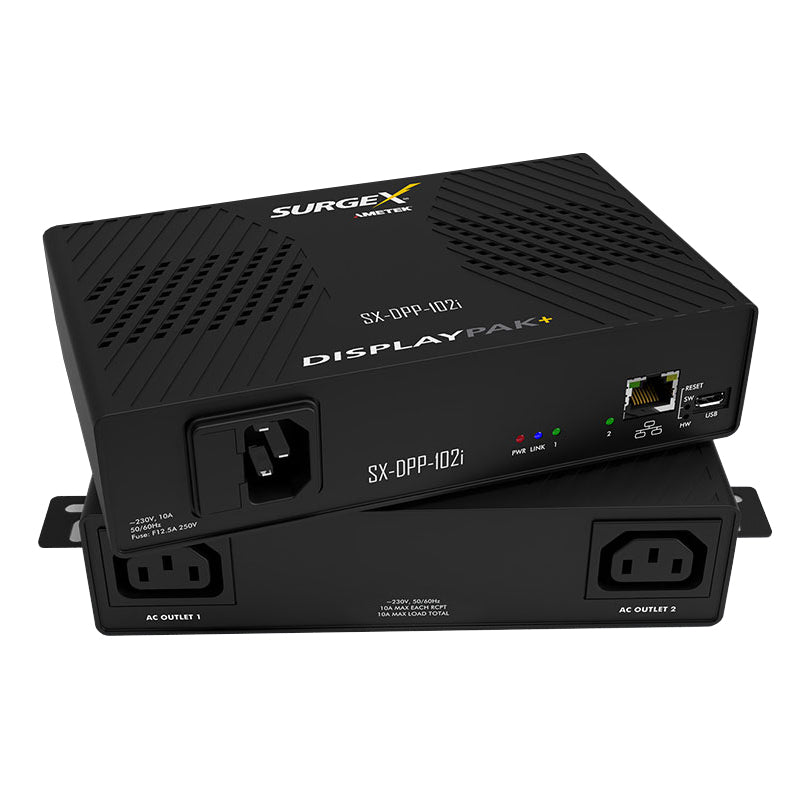 SurgeX SX-DPP-102i Display Pak 2 Way Wi-fi Enabled Smart Power Management Hub with IP Control and Surge Protection