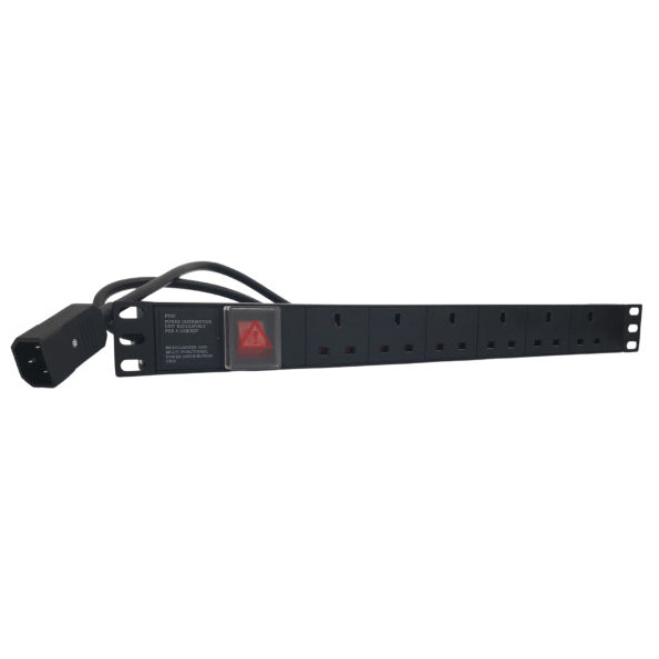 UK Sockets Horizontal Rack-Mounted PDU IEC C14 Plug Switched