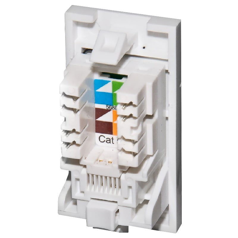 Connectix Cat6 UTP RJ45 Euro Module White