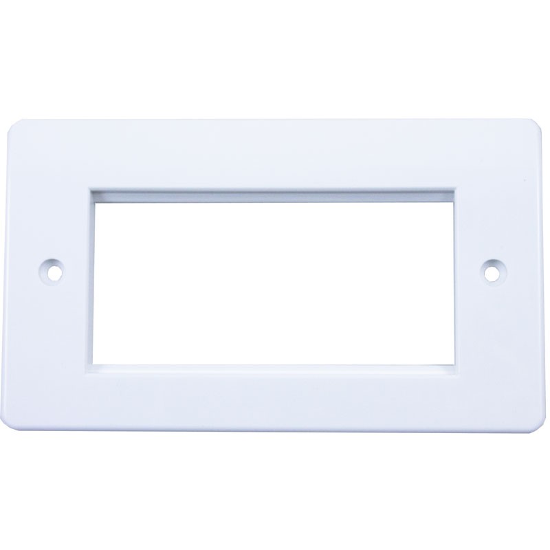 Connectix Double Gang Office Style Euro Faceplate White