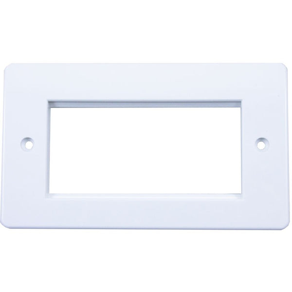 Excel Double Gang Office Style Faceplate White