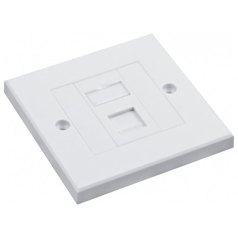 Connectix Cat5e 1 x UTP RJ45 Euro Module With Faceplate White (008-001