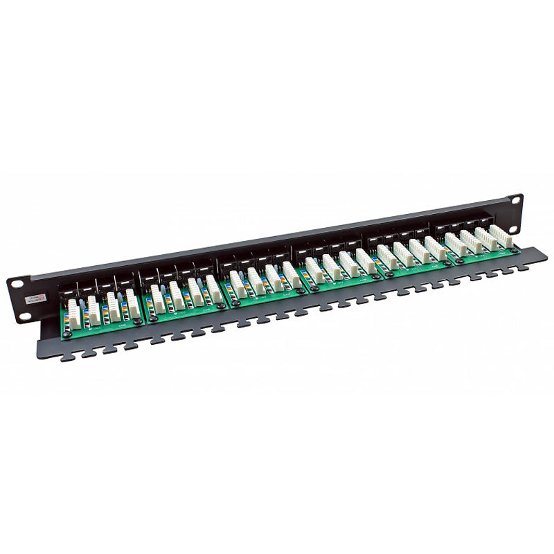 Connectix 24 Way Cat6 UTP Right Angled Patch Panel Black