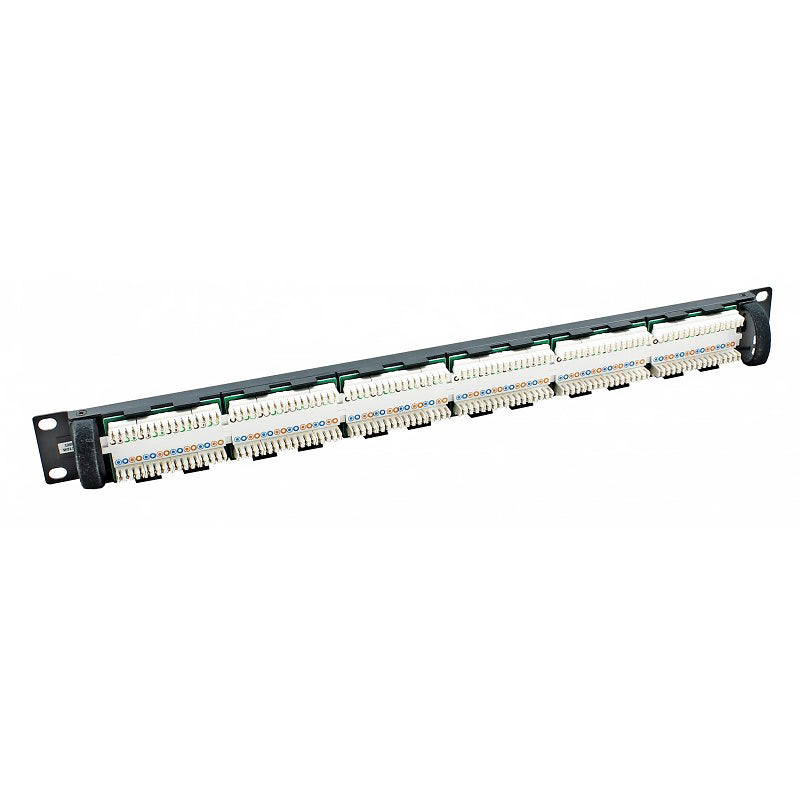 Connectix 24 Port Cat6 UTP Elite Patch Panel 1U Black