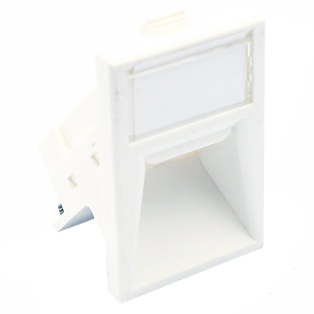 Excel LJ6C Angled Shutter For Keystone Jack White