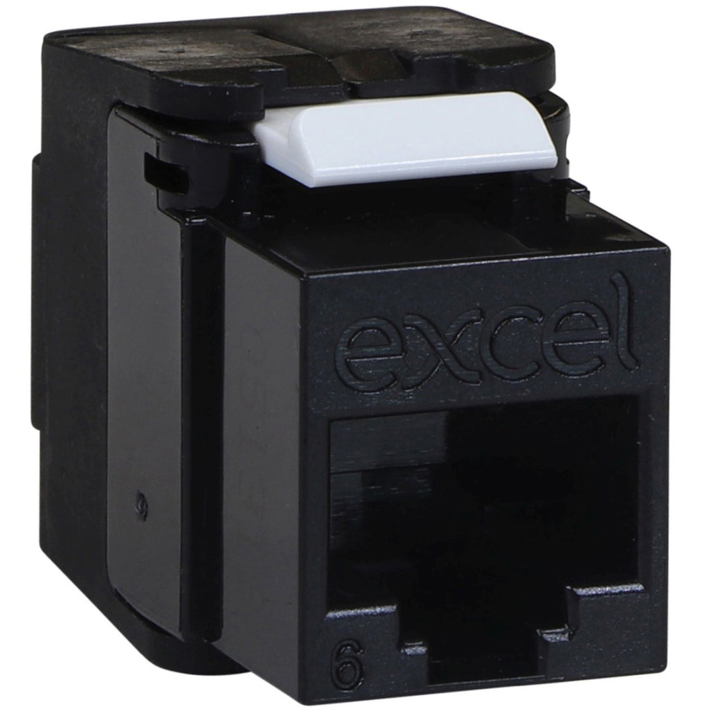 Keystone Excel Excel Cat6 UTP Unscreened Low Profile Keystone Jack Toolless Black Box