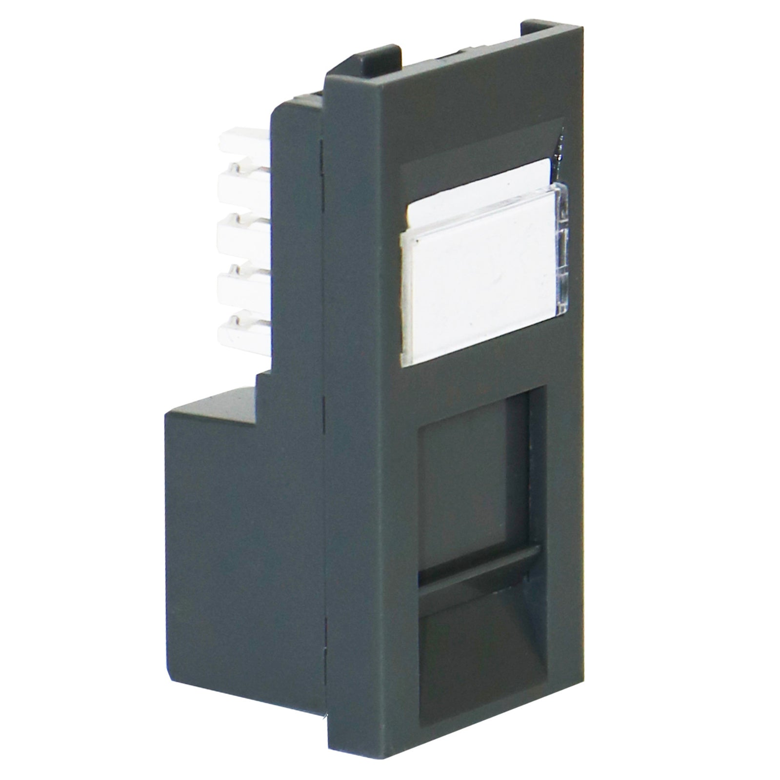 Excel Cat5e (UTP) Unscreened RJ45 Low Profile Euro Module Grey (100-27
