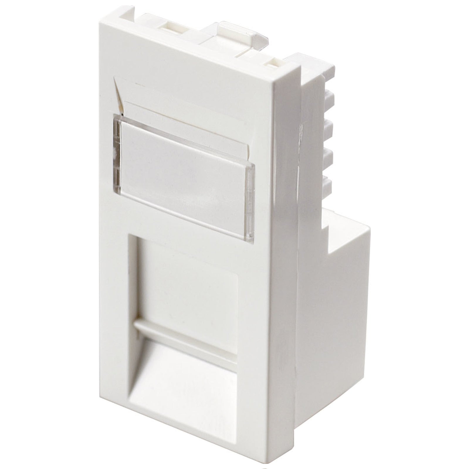 Excel Cat6 UTP RJ45 Low Profile Office Euro Module White