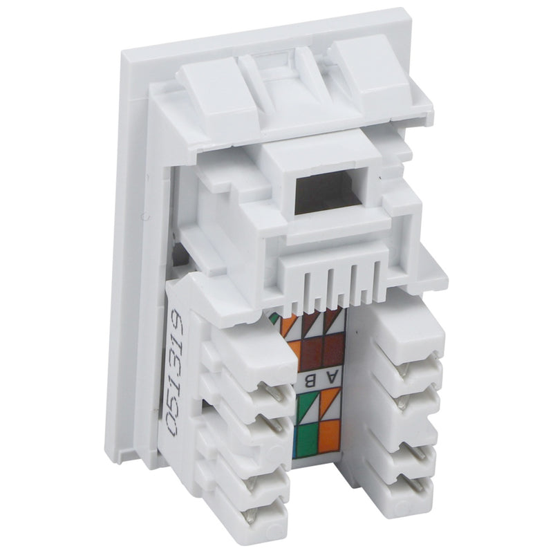 Excel Cat6 UTP RJ45 Low Profile LJ6C Module White