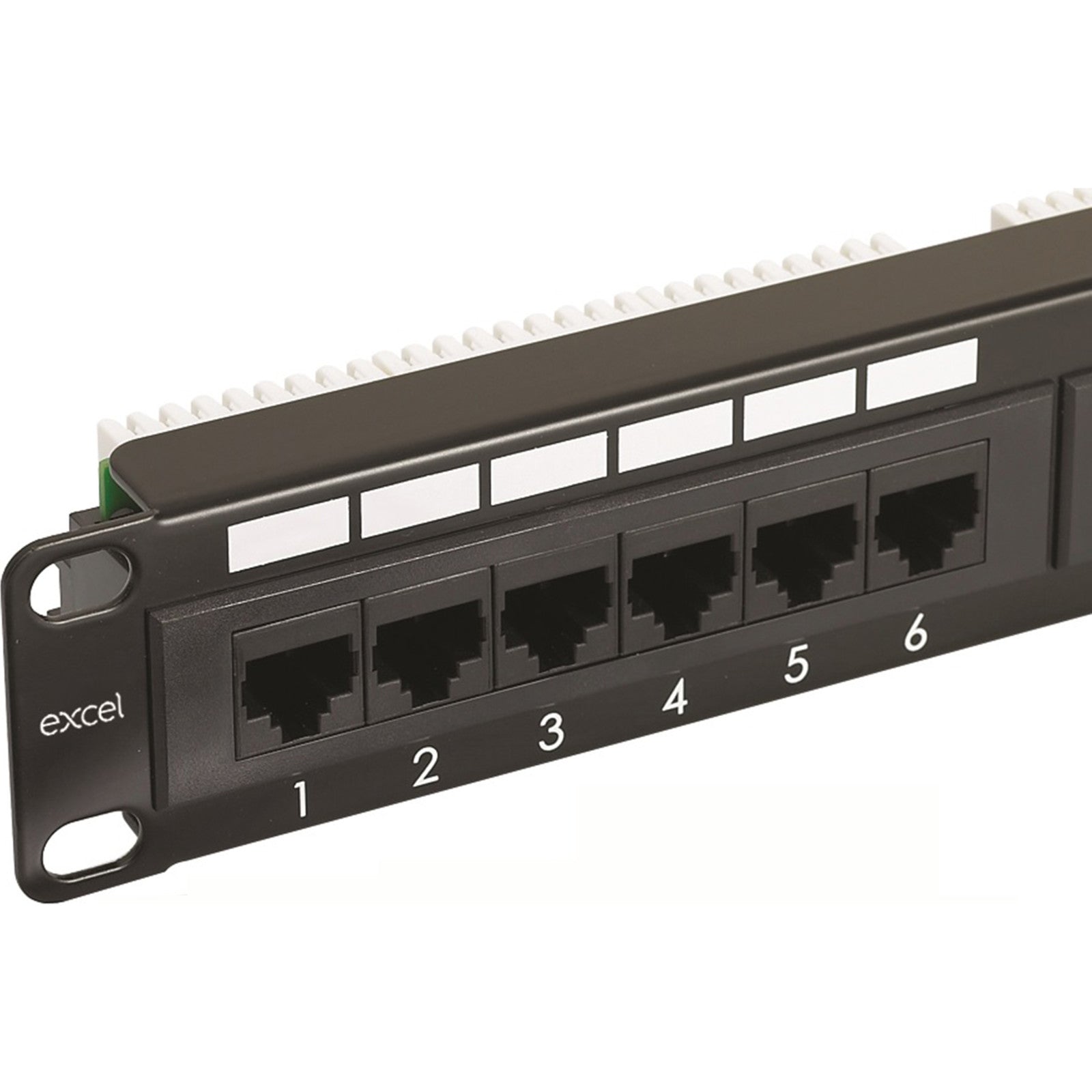 Excel 24 Port Cat6 UTP Patch Panel 1U Black