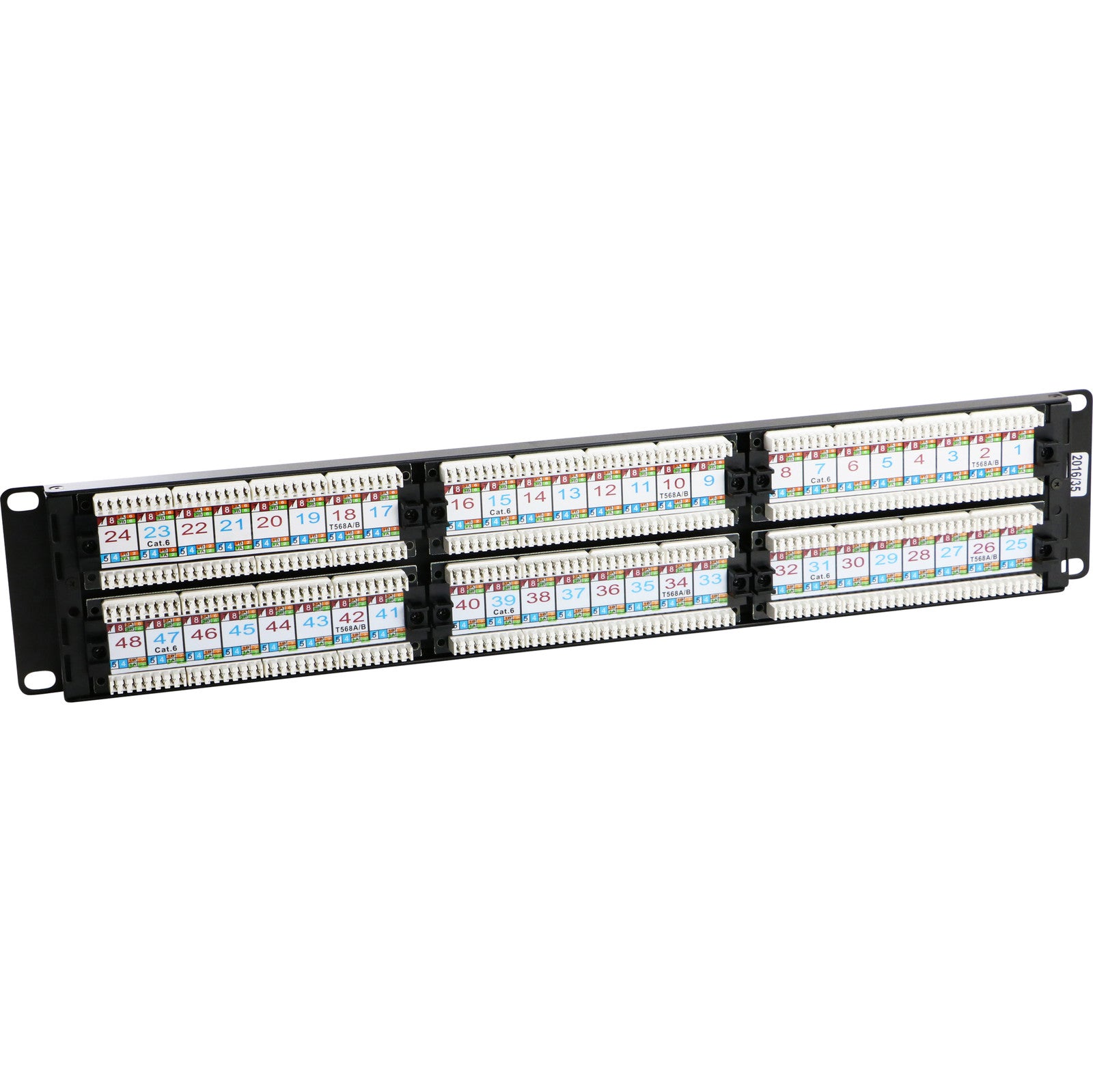 Excel 48 Port Cat6 UTP Patch Panel 2U Black