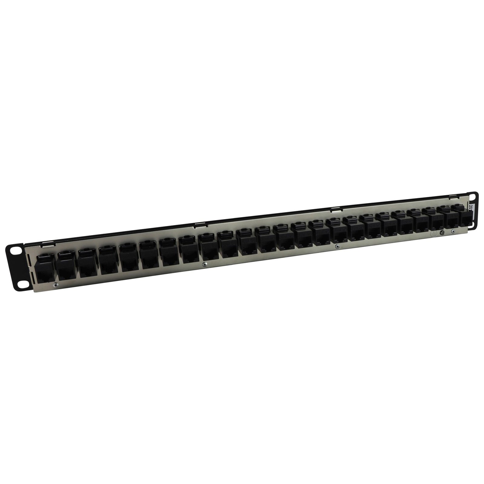 Excel 24 Port Cat5e UTP Through Coupler Patch Panel 1U Black