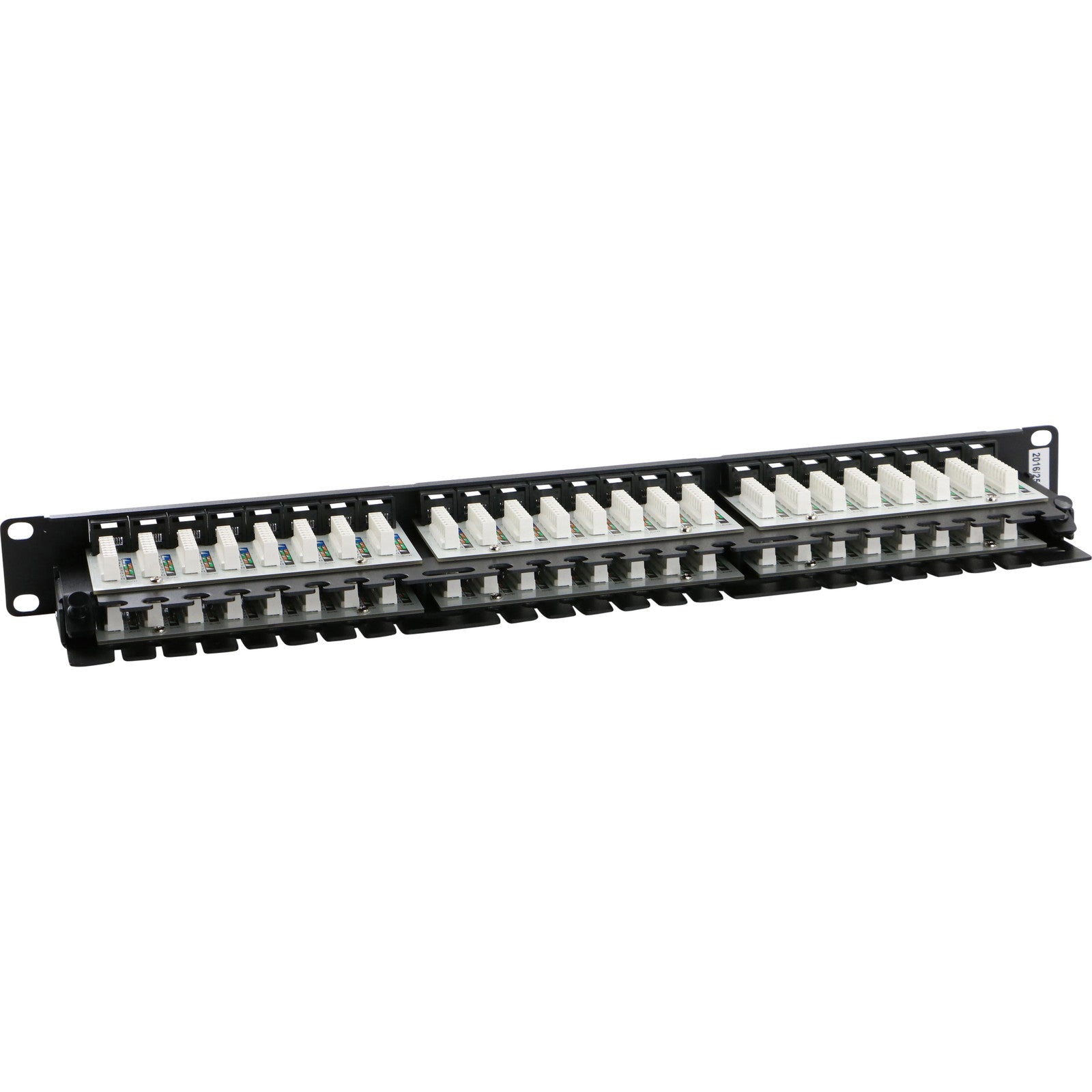 Excel 48 Port Cat6 UTP Right Angled Patch Panel 1U Black