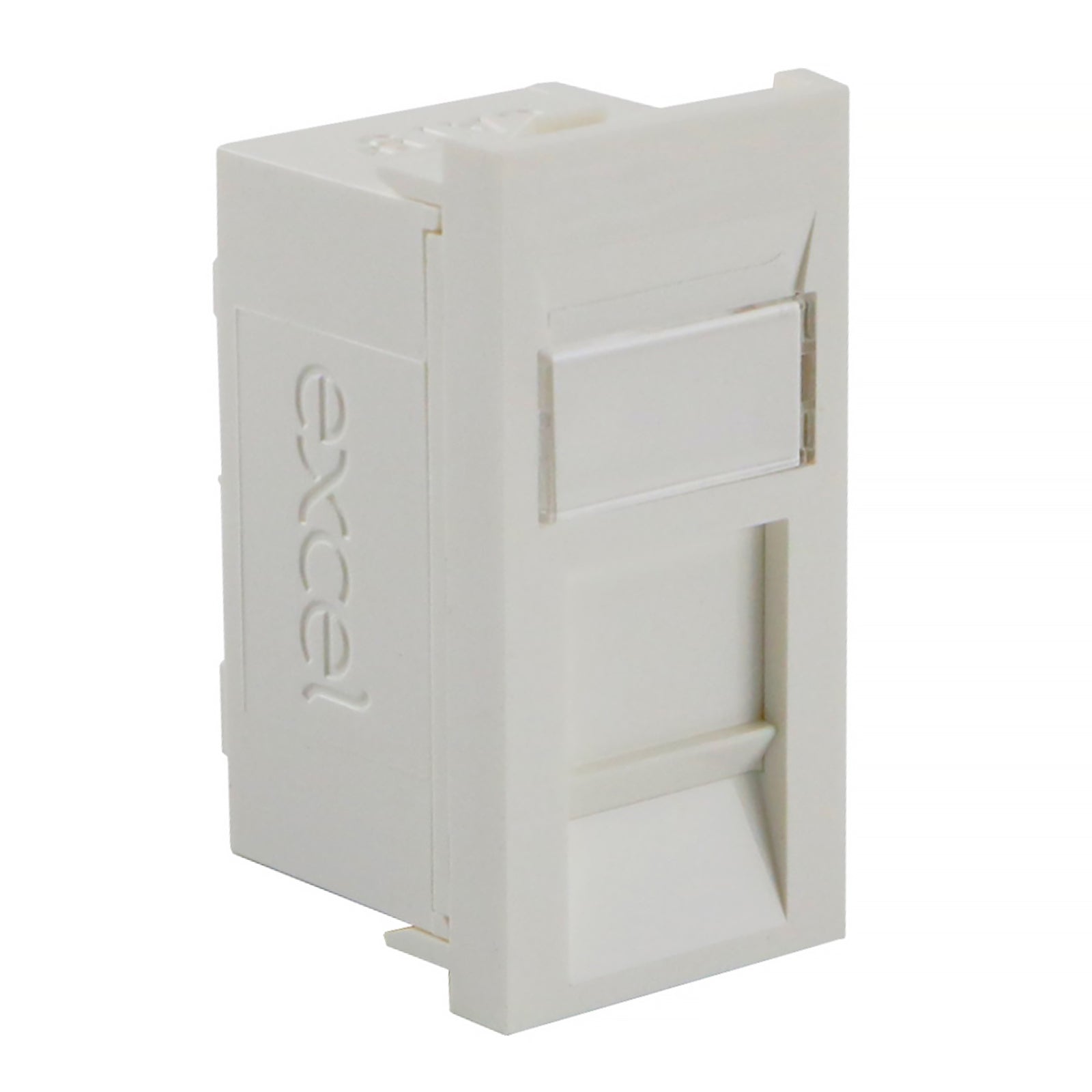 Excel Cat5e (UTP) Unscreened RJ45 Euro Module White