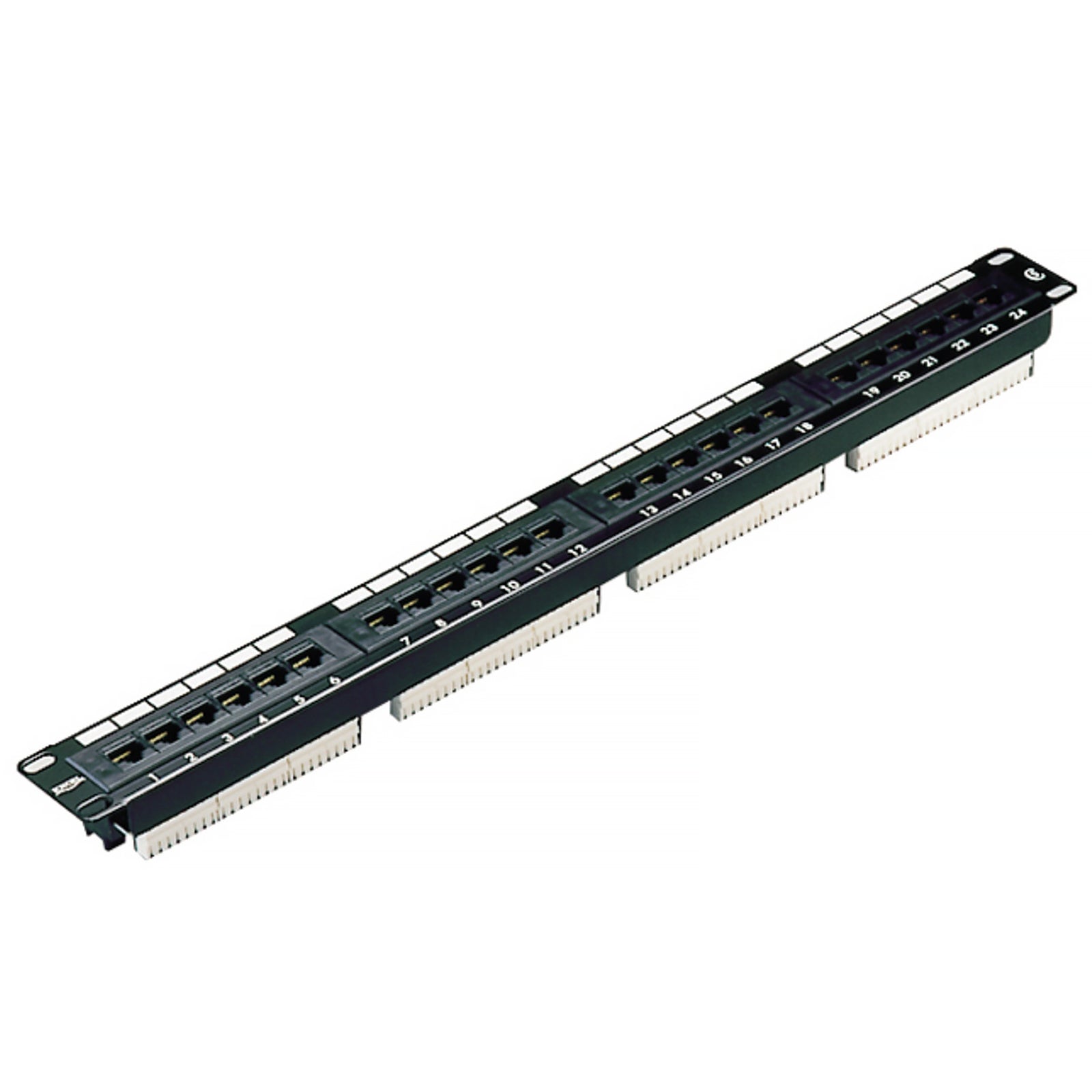 Excel 24 Port Cat5e UTP Patch Panel 1U Black