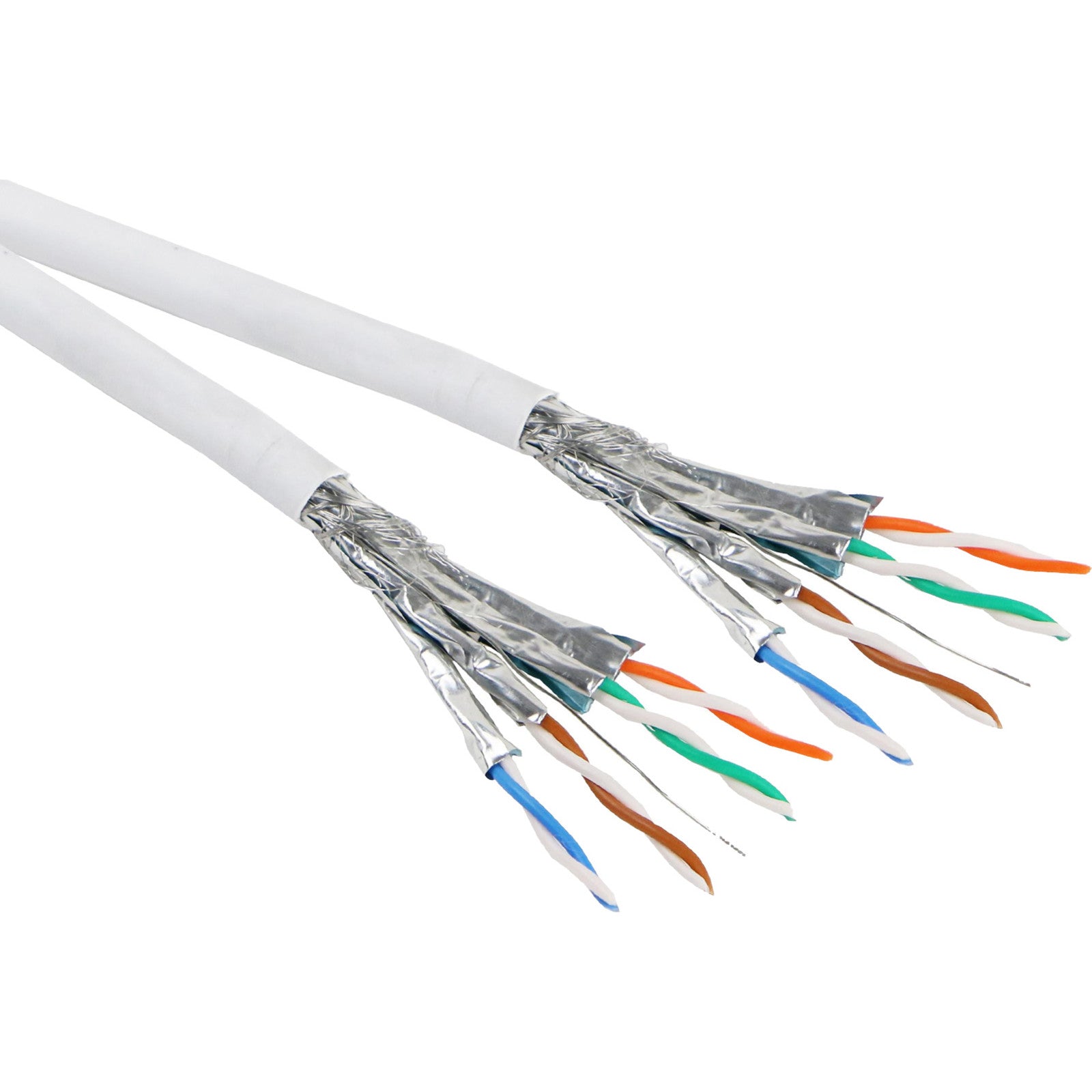 White Excel Dual Cat6a S/FTP LSZH Dca-s2,d2,a2 Solid Cable 500m