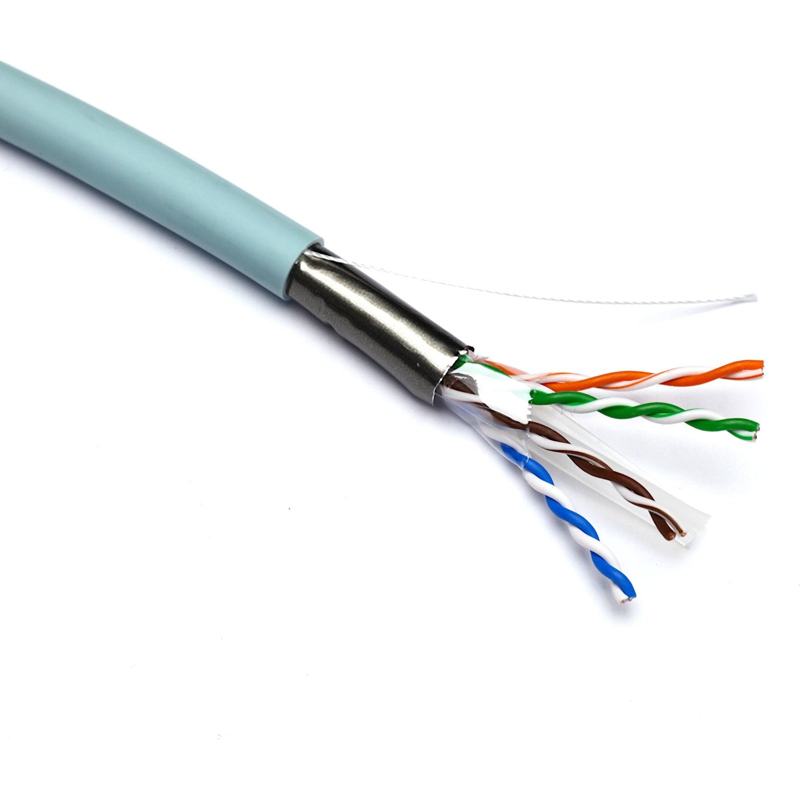 Ice Blue Excel Cat6a U/UTP 23AWG LSZH B2ca-s1a,d0,a1 Solid Cable 500m