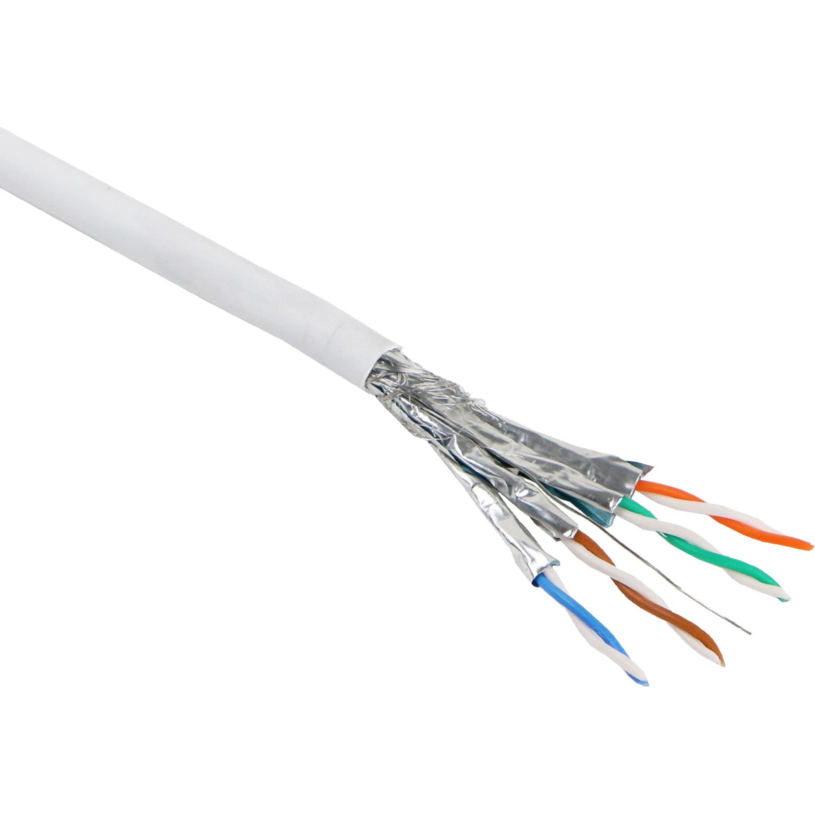 White Excel Cat6a S/FTP LSZH B2ca-s1a,d1,a1 Solid Cable 500m