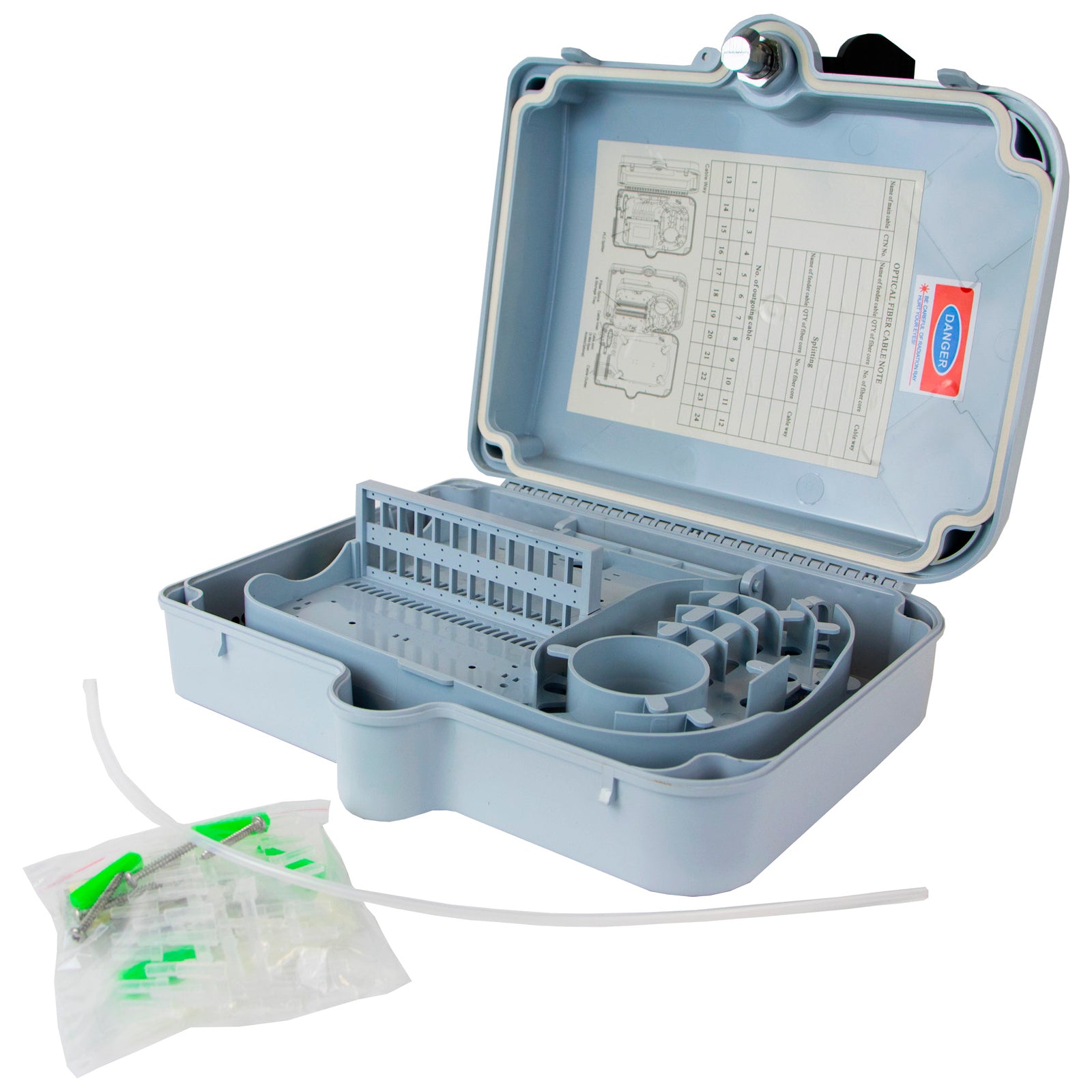 Excel Enbeam IP55 Fibre Access Terminal Box With 12 x SC/APC Simplex Adaptors