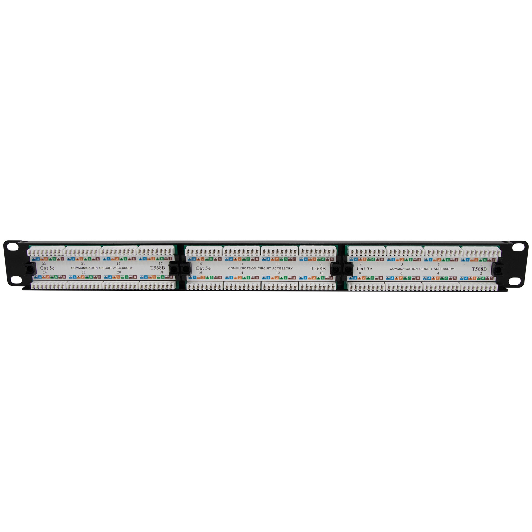 XeLAN 24 Port Cat5e UTP Patch Panel 1U Black