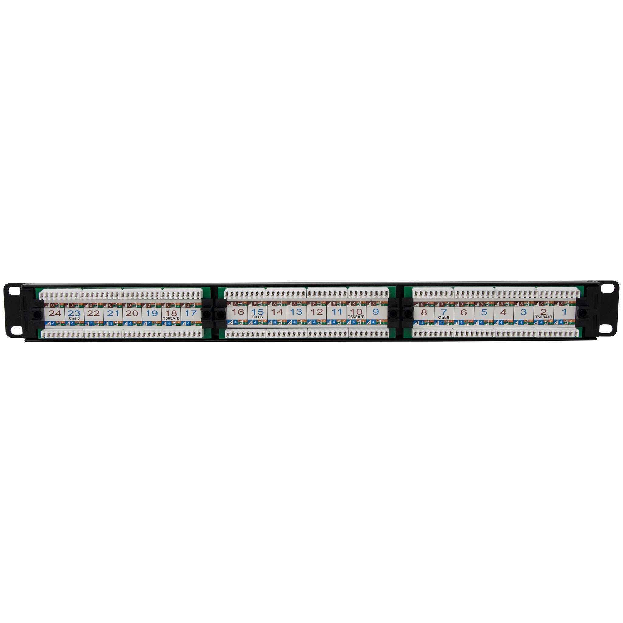 XeLAN 24 Way Cat6 UTP Patch Panel Black