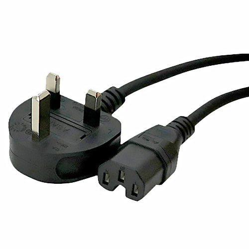 UK 13A Plug To IEC C15 Hot Condition Mains Lead