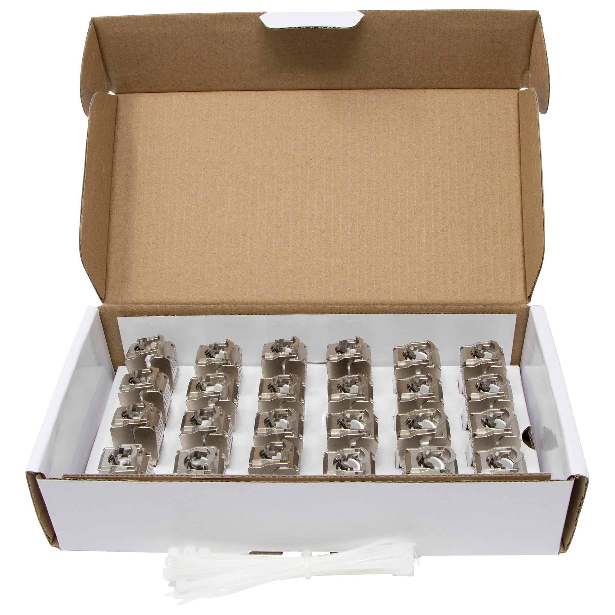 XeLAN Cat6a Tool-Less Keystone Jacks (24 Pack)