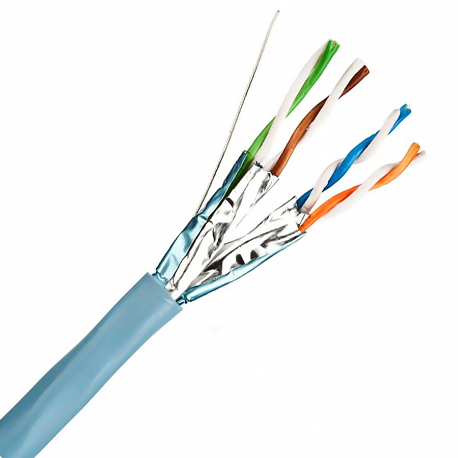 Ice Blue Draka Cat6a U/FTP LSZH Dca-s2,d2,a1 Solid Cable 305m