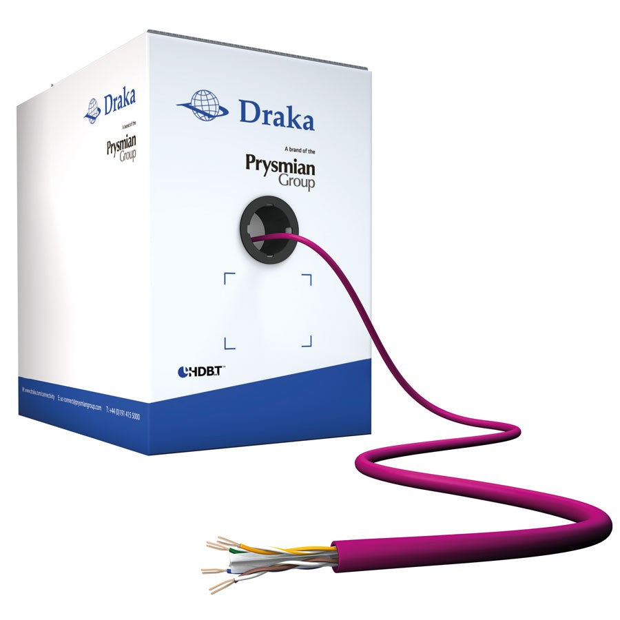 Violet Draka Cat6 UTP LSZH Dca-s2,d2,a1 Solid Cable 305m